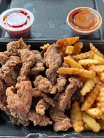Fried Ribs Strips with French Fries